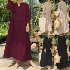UK Women Long Sleeve Sundress