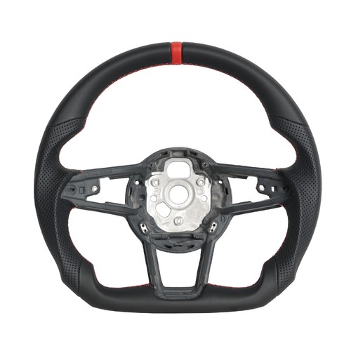 Full leather flat steering - full,