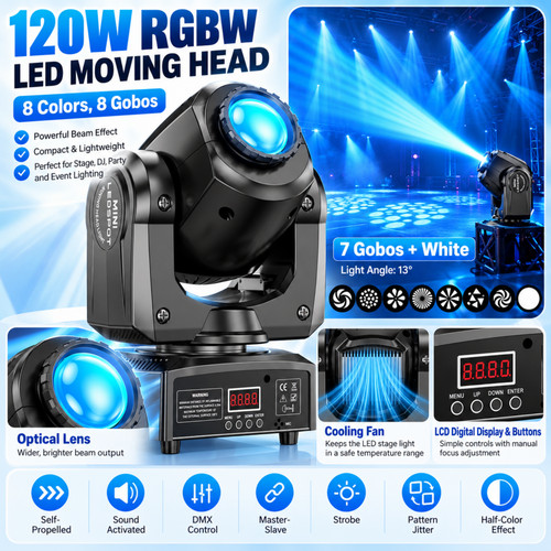120w rgbw moving - 120w, head