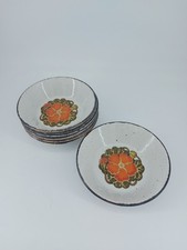 Set Of 6  Midwinter Nasturtium Stonehenge Vintage 1970's Cereal / Soup Bowls