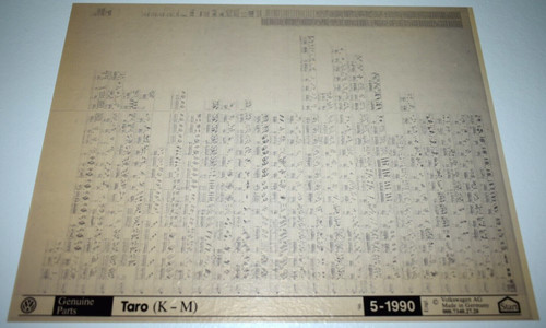 Volkswagen taro parts - taro, (k,