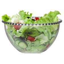 Large Beaded Glass Salad Bowl