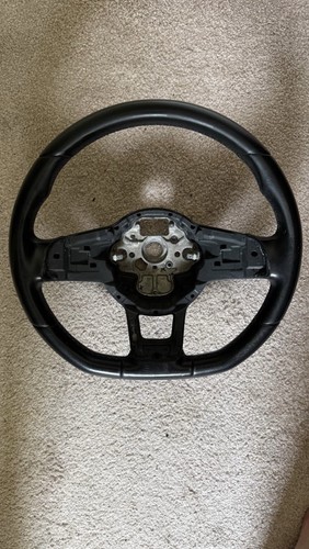 Flat bottom leather steering - flat,