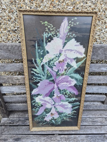 Vintage flower needlepoint - flower,