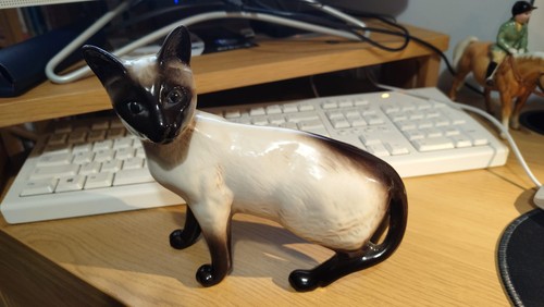 Old beswick siamese - old, cat