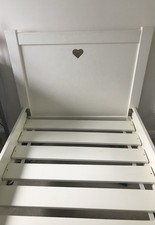 ASPACE Belvoir white painted  single bed frame Heart cut outs