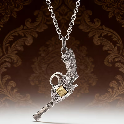 Pistol pendant necklace - pistol,
