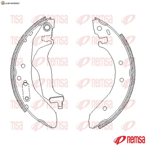 Brake shoe 4400 for morris - brake, 4400.00