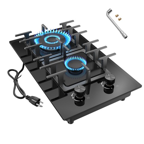 Gas cooktop 2 burners - gas,