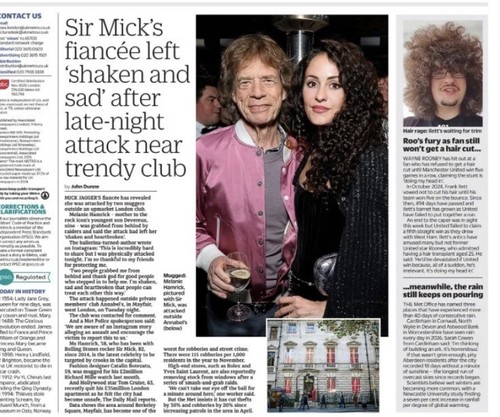 Mick jagger attack - jagger, fiancée