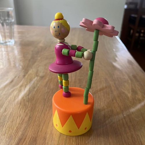 Wooden push puppet ballerina - push,