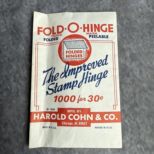 Fold hinge stamp hinges - stamp,