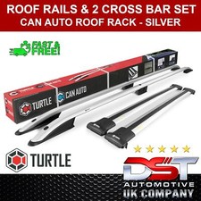 ROOF Rack Rails/Cross Bars Set SATIN SILVER FOR VW T5 T6 Transporter SWB