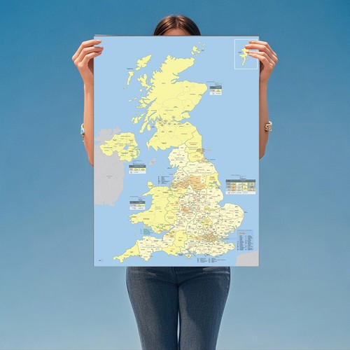 Map great britain uk - a1,