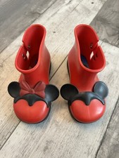 Mini Melissa X Disney Minnie Mouse Baby Girl Boots  Red Ears Sugar 10
