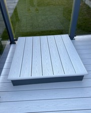 Composite Decking Platform (Ash / Flat Grey / Gray) Anthracite BBQ Garden Stand