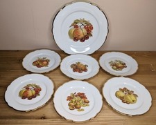 80s Vintage Cake Plate Set