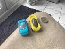 2 x Vintage Hasbro Transformers Micromaster Sports Cars 1988.