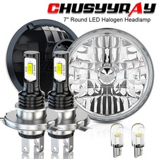 7 INCH ROUND FLAT HEADLIGHT HALOGEN CONVERSION KIT WITH H4/9003 BULB