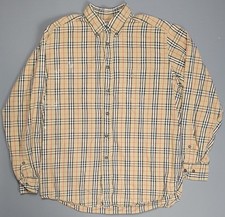 BURBERRY London Shirt Nova Check Long Sleeve Check Beige Men’s Size Medium