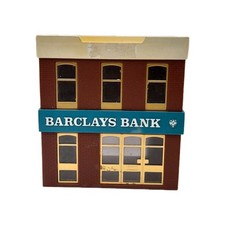 Vintage English Barclays Bank - Bank Building Money Box with Vault Door 