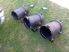 Theatre Stage Lights X 3 Large Vintage Lights Untested Display Props