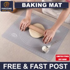 2x Baking Mat Non Stick Silicone Large Pastry Kneading Rolling Fondant CakeDough