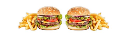 Catering burger fries food - ,