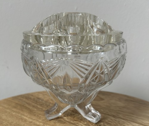 Vintage art deco clear - vintage, pressed