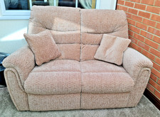 John Lewis two seater settee sofa Brown/Beige in great condition c/w 2 cushions.