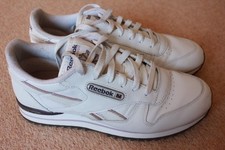 Reebok Classic Leather Trainers White Women's Size UK 6.5 EU 40 Very Good