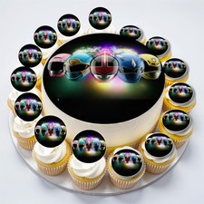 Power Rangers Colourful Helmets Personalised Edible Print Cake Cupcake Toppers
