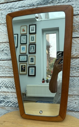 Mid century teak wall mirror - mid,