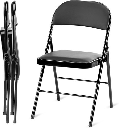 Folding chairs 4pack - chairs, leather