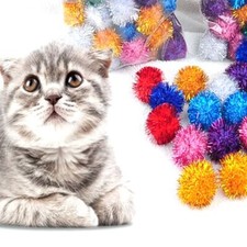 50Pcs Glitter Sparkle Ball Cat