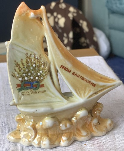 Vintage ceramic lustre crested - lustre,