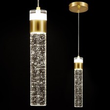 Gold Pendant Light Crystal Pendant Light Fixtures for Kitchen Island Lighting...