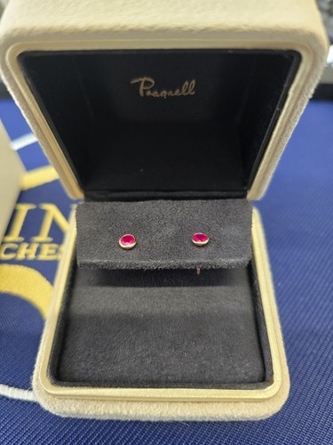 Ruby stud earrings - ruby, in