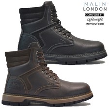 MENS MEMORY FOAM HIKING WALKING FUR BOOTS ANKLE WINTER TRAIL TRAINERS SHOES SIZE