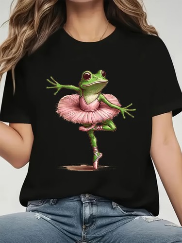 Frog ballerina print - frog, t