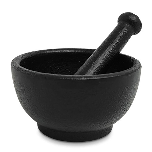 Cast iron pestle mortar - &, |