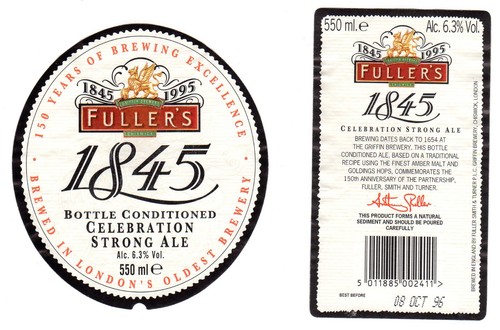 Beer label fullers brewery - beer, label: