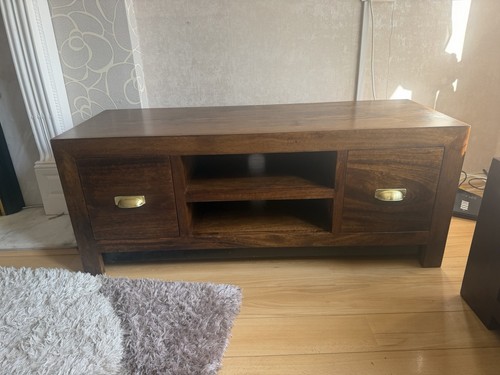 Dark wood stand - wood, fully