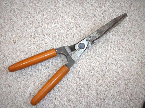 Vintage garden hand shears - vintage,