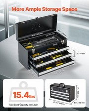 Metal Tool Box, 20.5-inch