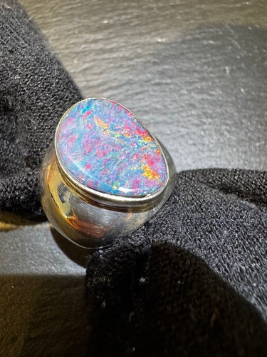 Australian fire opal - fire, solid