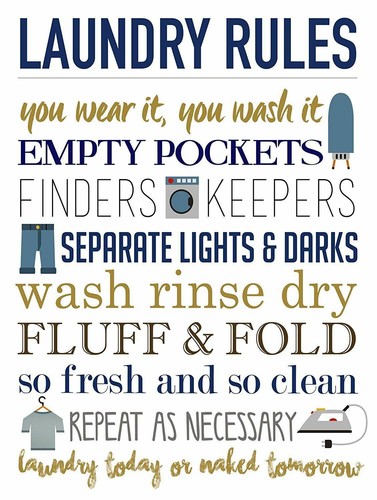 Laundry rules retro - ,