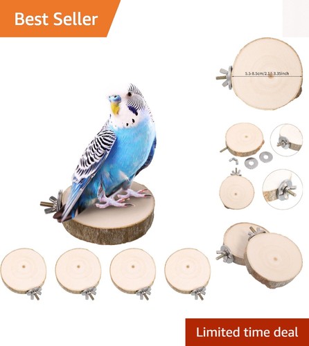 Natural wood bird perch set - bird,