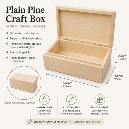 Plain pine wooden craft - x,