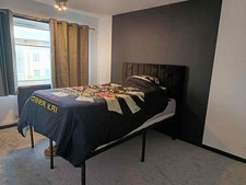 Double Bed Frame with Headboard and Mattress